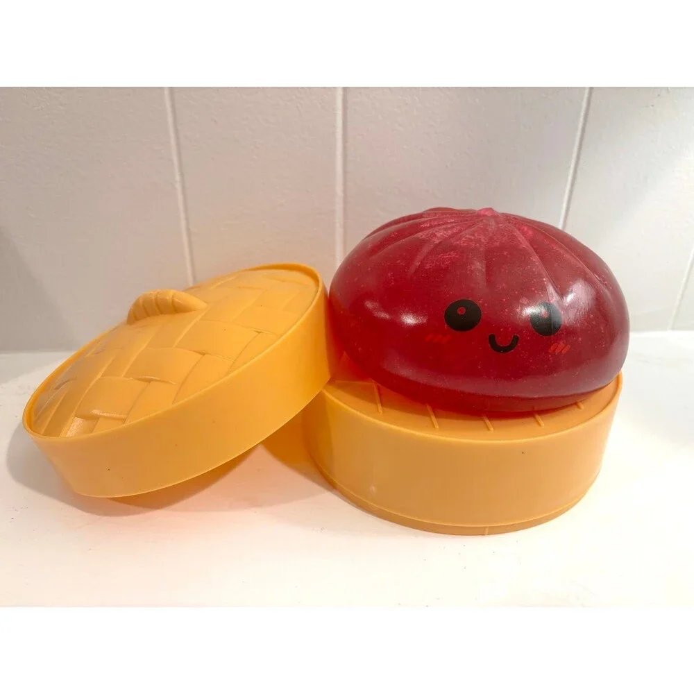 JUMBO SIZE SUPER GIANT 7” Glitter Dumpling in Super Jumbo Steamer red glitter